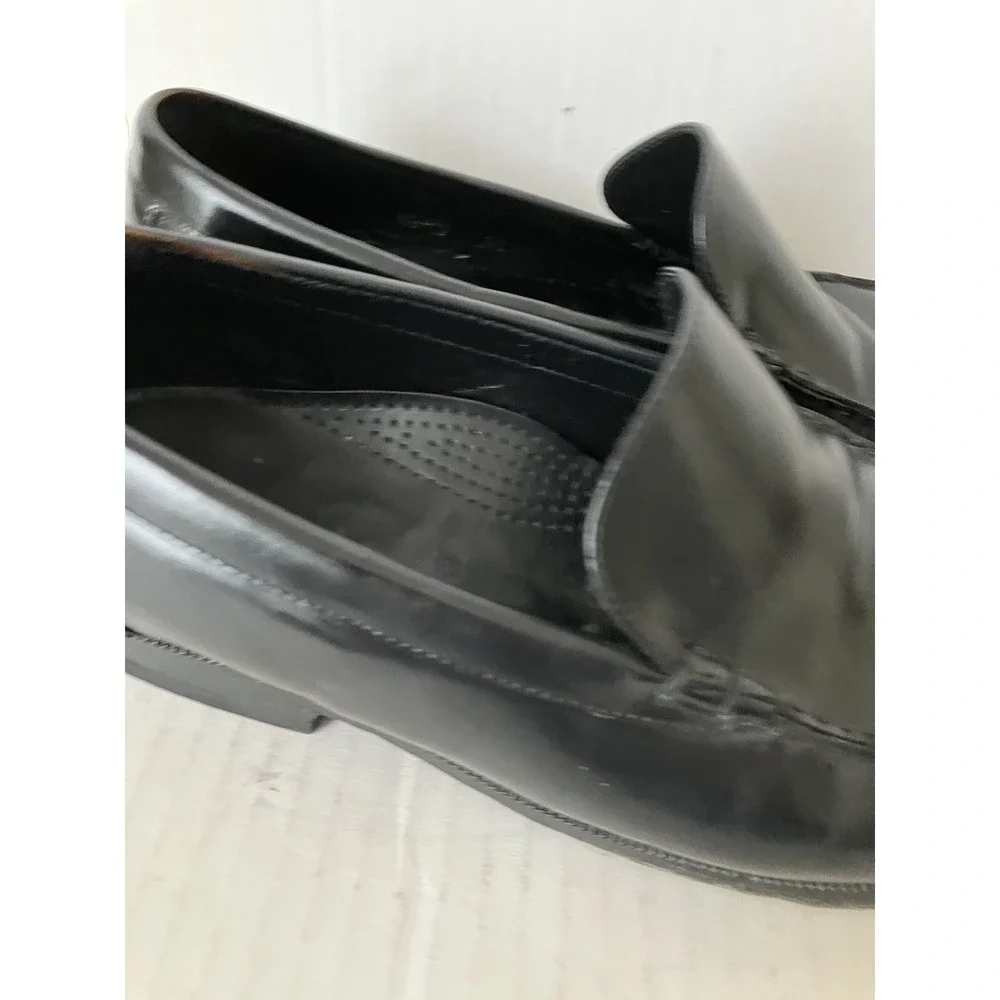 Cole Haan Shoes 8.5 Loafers Black Leather Slip-On Cushioned Men‎